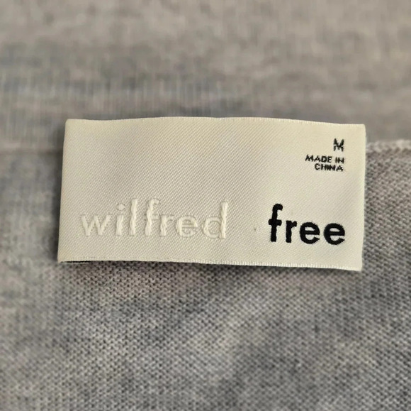 Wilfred Free Merino Wool Cowl Neck Pullover Sweater Grey Size M - Picture 6 of 7